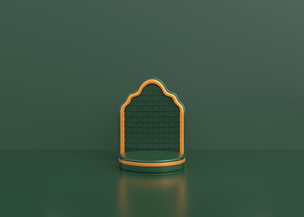 3D Islamitisch Ramadan Podium voor productshowcase