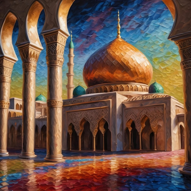 3d islamitische ramadan schilderij