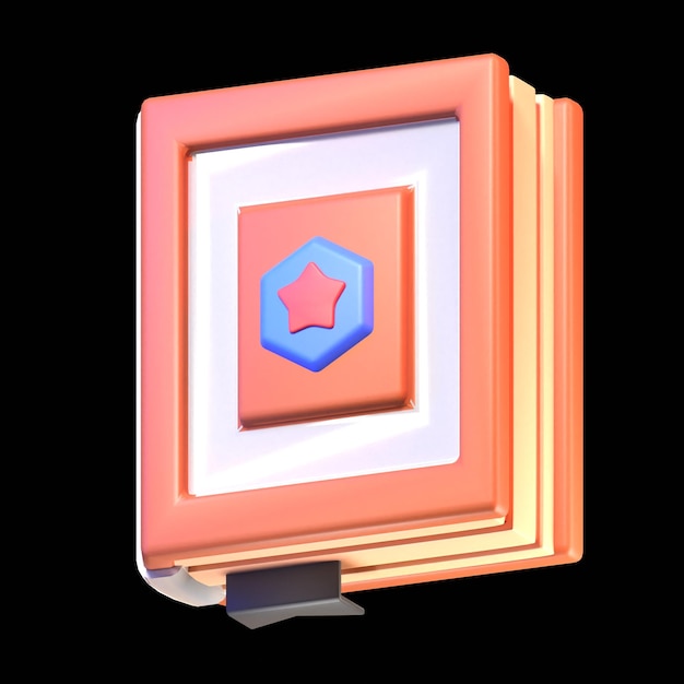 3D ISOLATED ICON ILLUSTRATION GAME WEAPON MAGIC BOOK