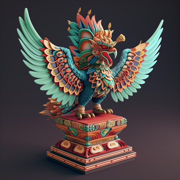 3d isometric garuda