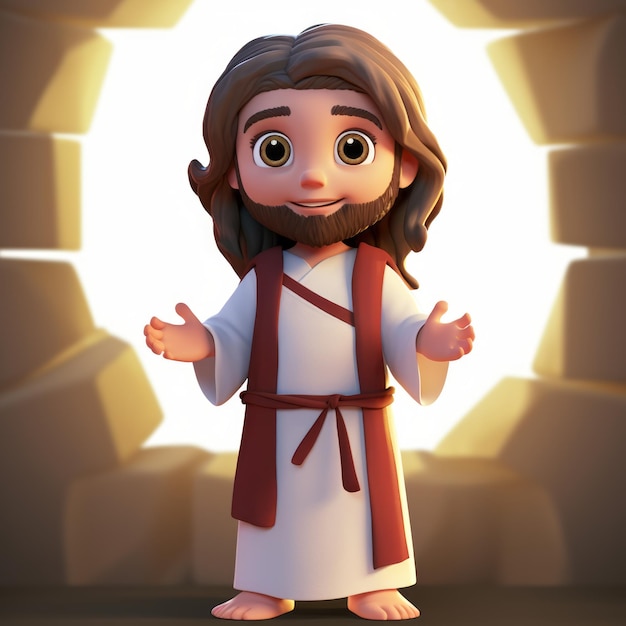 3D Jesus Cartoon Character