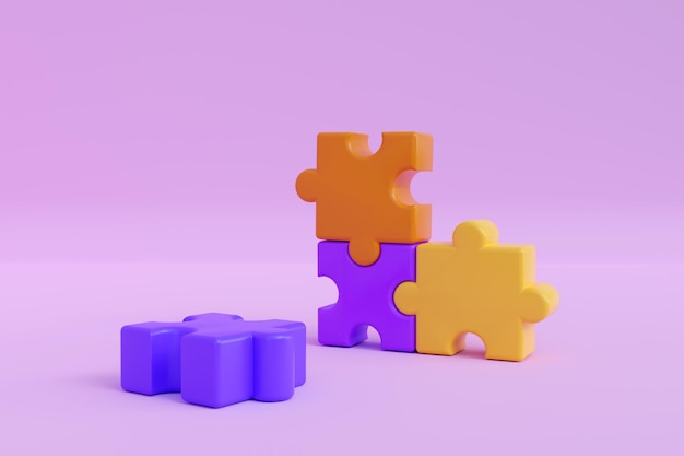 3d jigsaw puzzle pieces