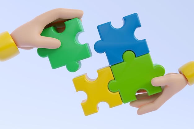 3d jigsaw puzzle pieces