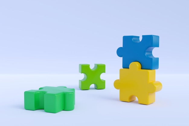 3d jigsaw puzzle pieces