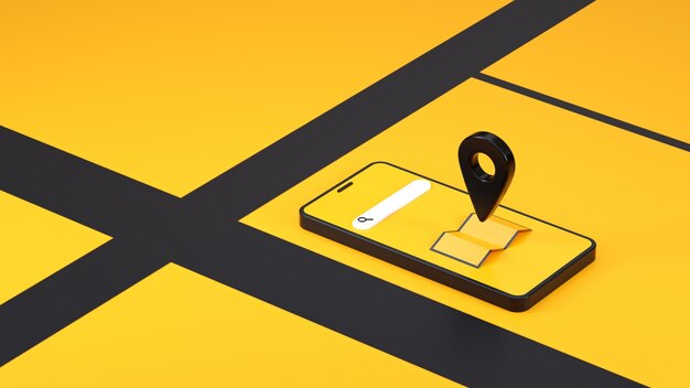 3D-kaarten online GPS-navigator checkpoints 3D-rendering