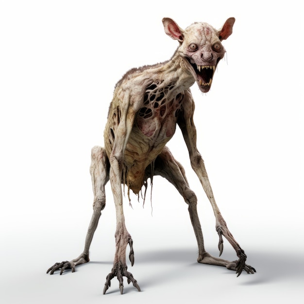 3d Kangaroo Zombie A Terrifying Creature With Exaggerated Features