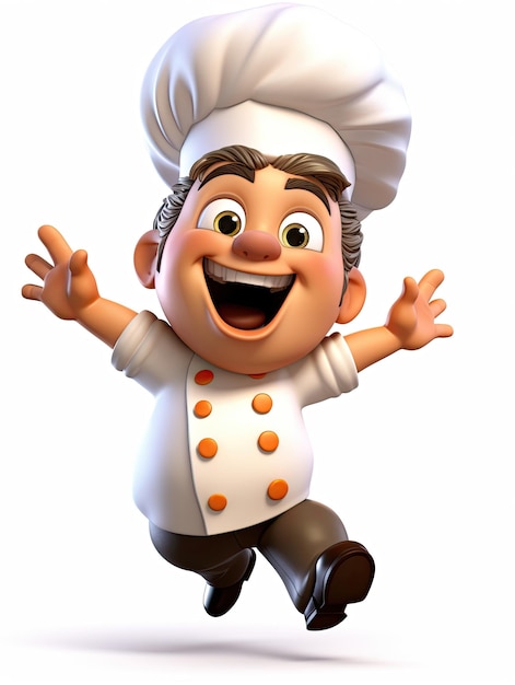 3D karakter chef-kok