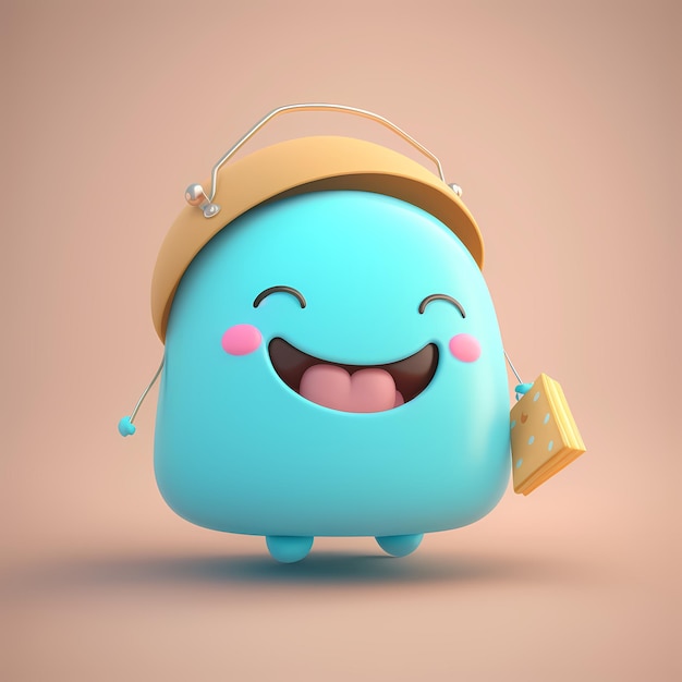 3D kawaii design character adorable and cute Illustration