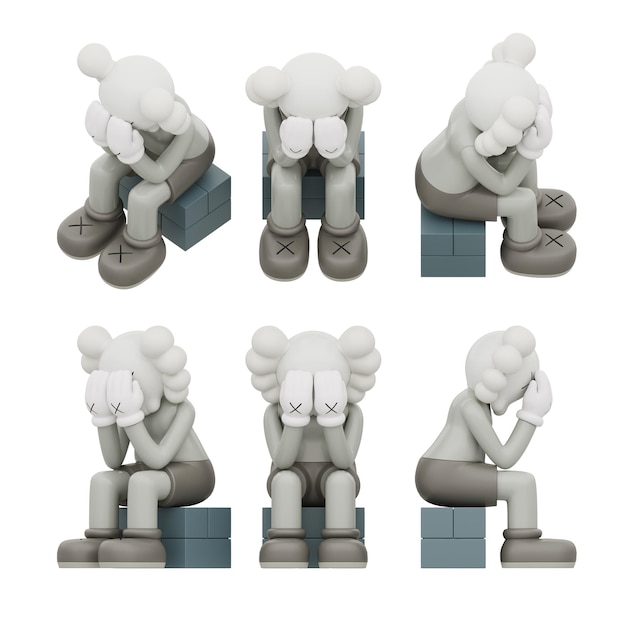 Photo 3d kaws figure