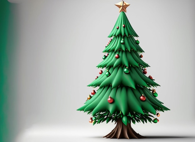 3D-kerstboom met verlichting