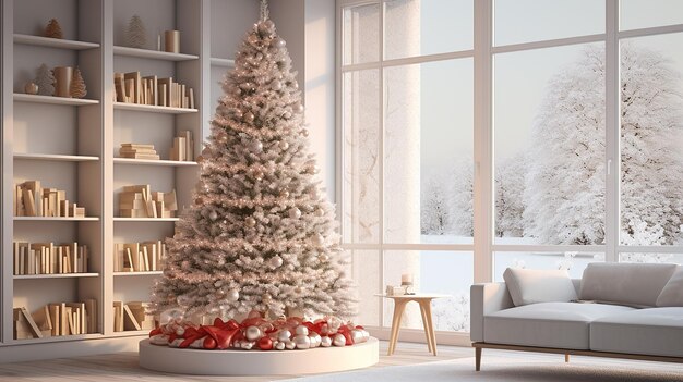 3D-kerstboominterieur