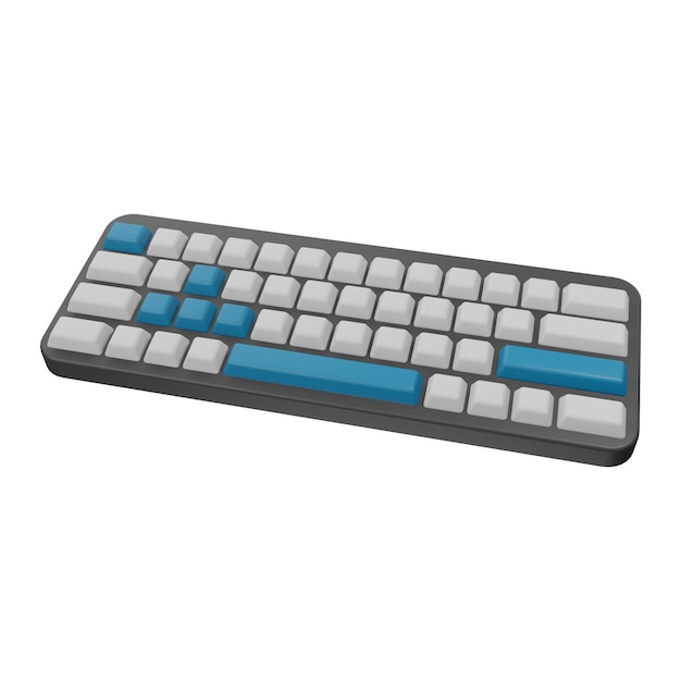 3d keyboard device icon illustration isolated