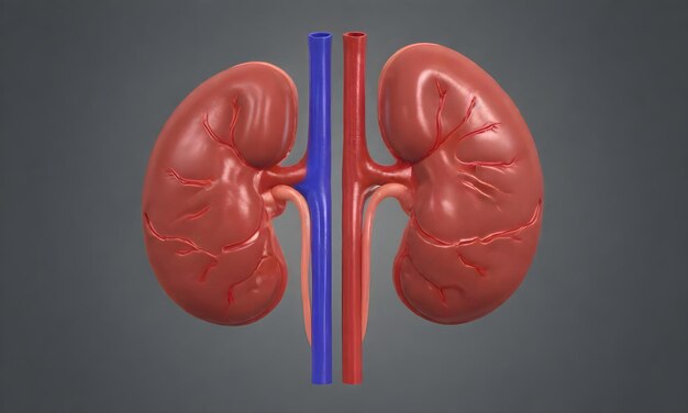 Photo 3d kidney model isolated