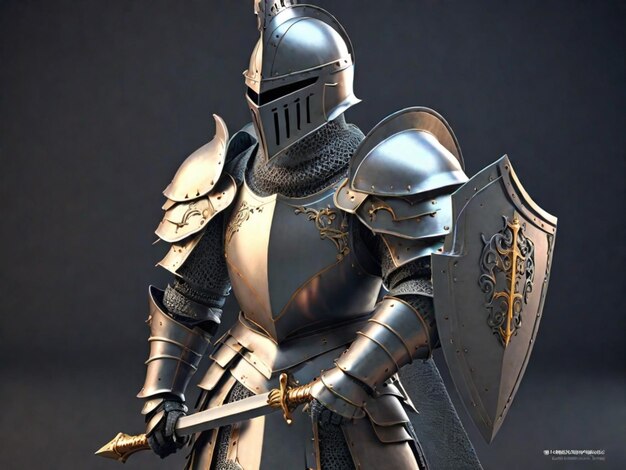 Photo a 3d knight character