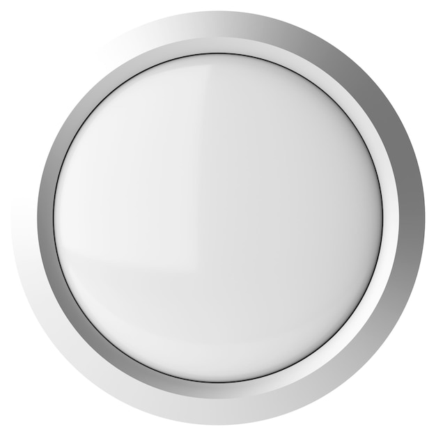 3D-knop lege knop 3D-illustratie