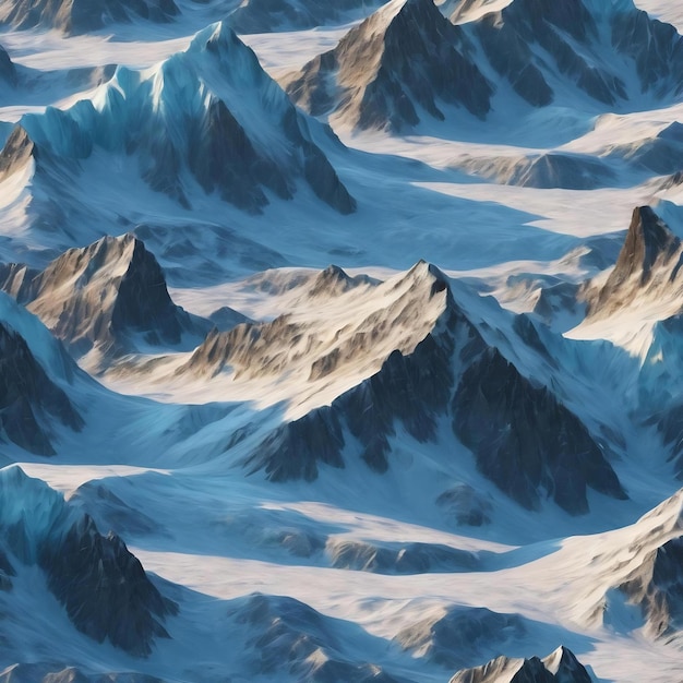 3d laag veelhoekig ijsgebergte gletsjerlandvorm ijs terrein