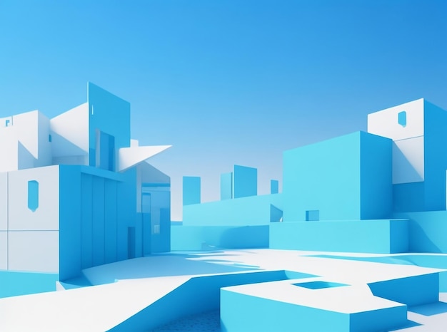 3D-landschap Abstract concept Datavisualisatie Minimaal ontwerp Platte lijngegevens Technologisch