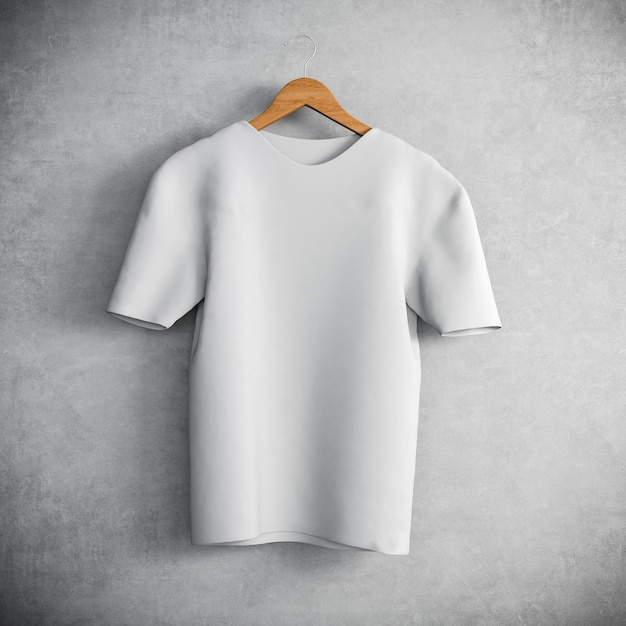 3d leeg t-shirt op concrete achtergrond