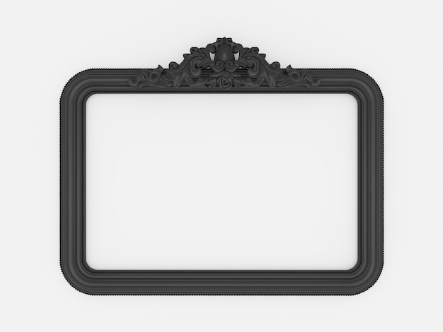 3d lege vintage frames op witte muur