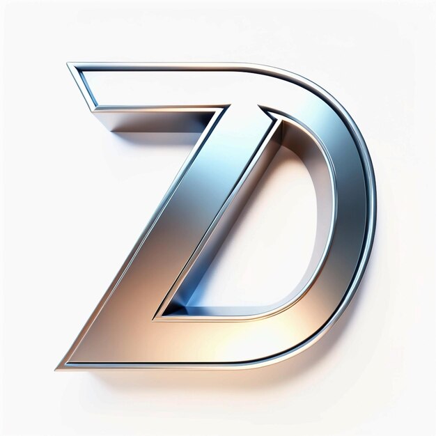 Photo 3d letter icon illustration