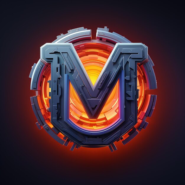 Photo 3d letter m logo