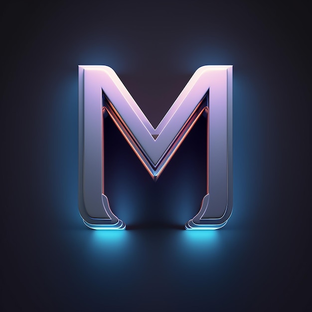 Photo 3d letter m logo