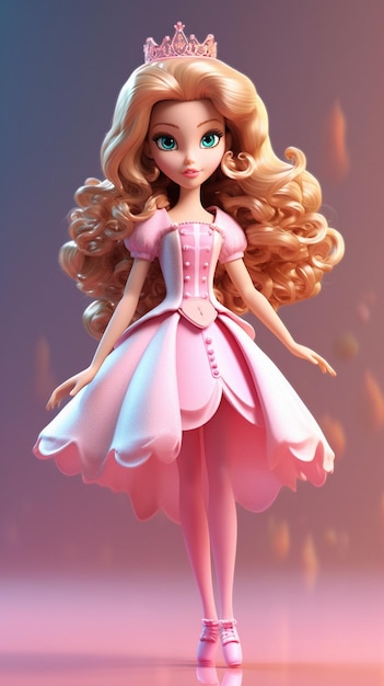 3d leuke barbieprinses