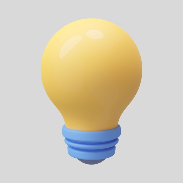 Foto illustrazioni 3d di lampadine 3d illustrazione 3d di luci 3d di bulbi luminose 62