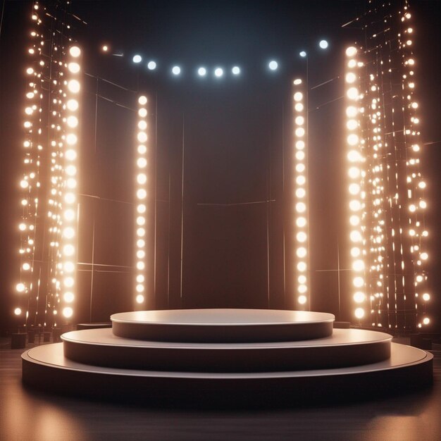 3D Lighting Podium Background