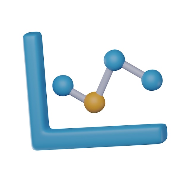 3D-lijndiagram illustratie