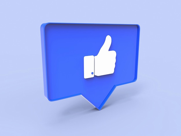 3D LIKE FACEBOOK