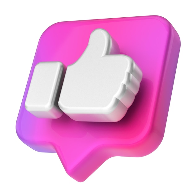 3D like icon 3D illustration