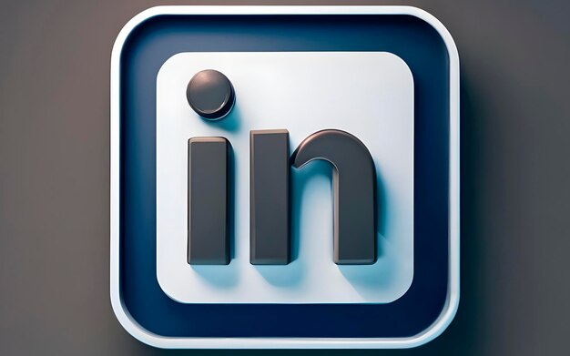 Photo 3d linkedin icon logo