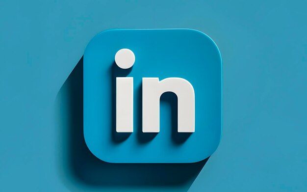 Foto logo dell'icona 3d di linkedin