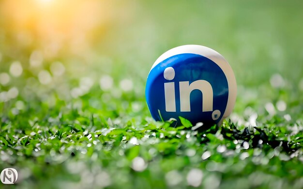 Foto 3d linkedin icoon logo