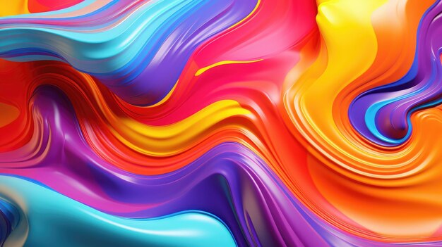 Photo 3d liquid colorful paint background