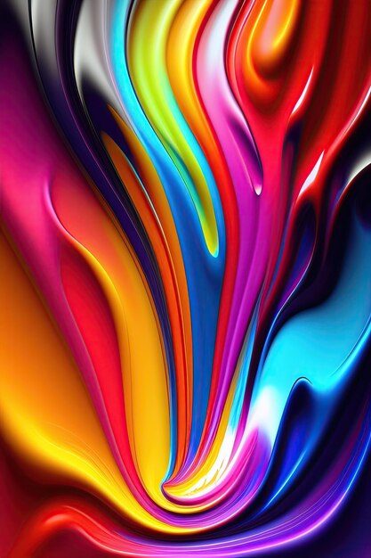 3d liquid colorful paint background