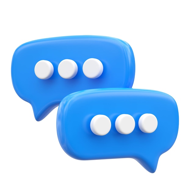 3D live chat icon Message icon 3D element