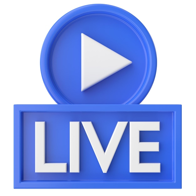 3D live icon Livestreaming