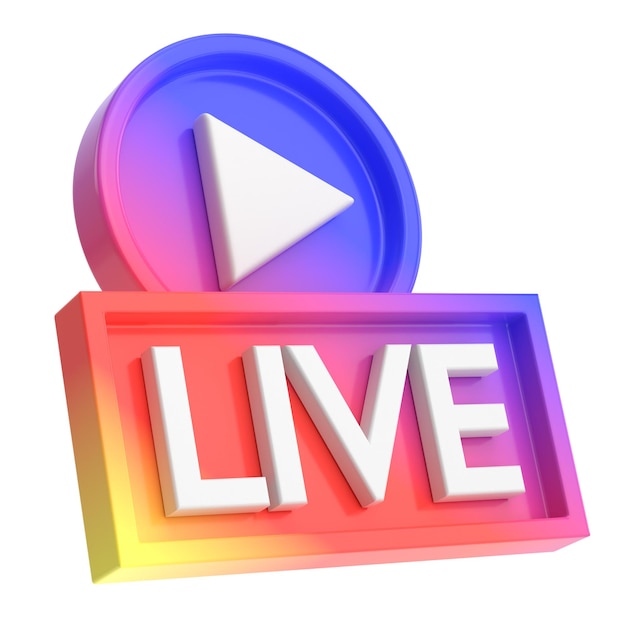 3D live icoon Live streaming