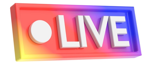 3D live icoon Live streaming