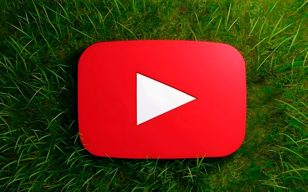 Foto 3d-logo-icon van youtube