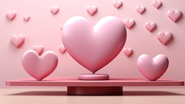 3d love background HD 8K wallpaper Stock Photographic