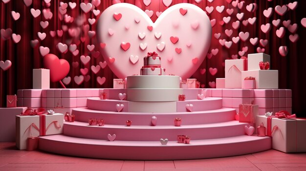 3d love background HD 8K wallpaper Stock Photographic