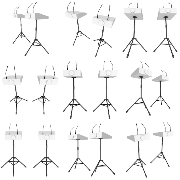 3D-luidsprekerpodium op statiefset