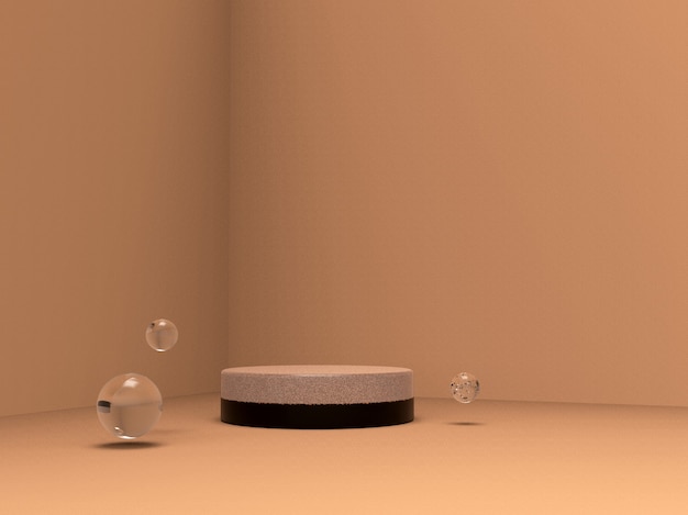 3d luxury podium for product placement