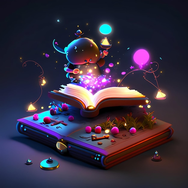 3d magical book