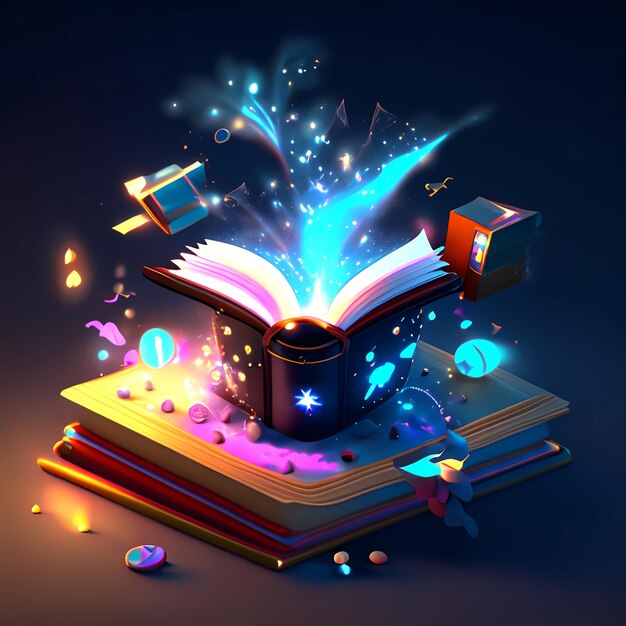 3d magical book