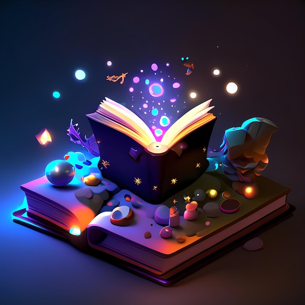 3d magical book