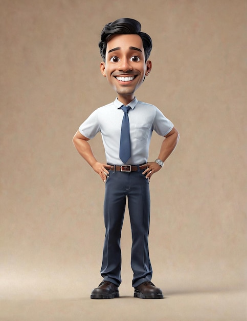 a 3d man in a business suit and tie